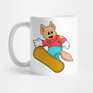 Cat at Snowboard Sports Mug